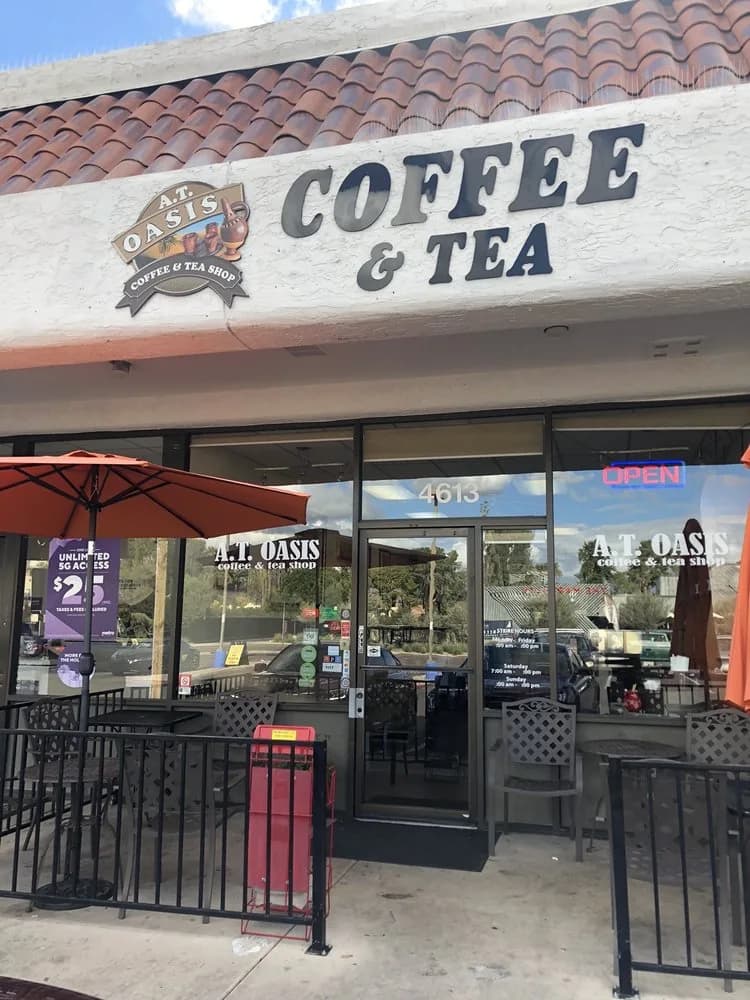 A T Oasis Coffee & Tea Shop in Phoenix, specialty coffee cafe