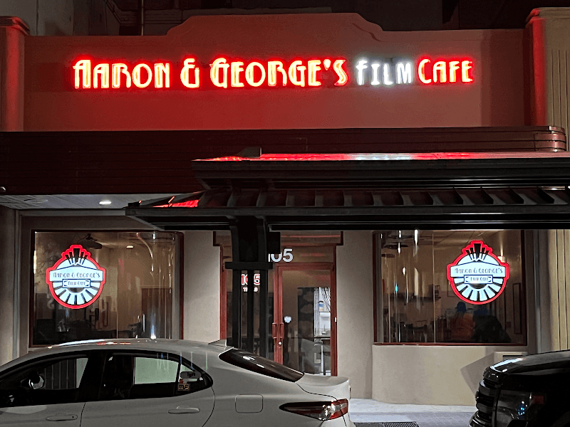 Aaron & George's Film Cafe in El Paso, specialty coffee cafe