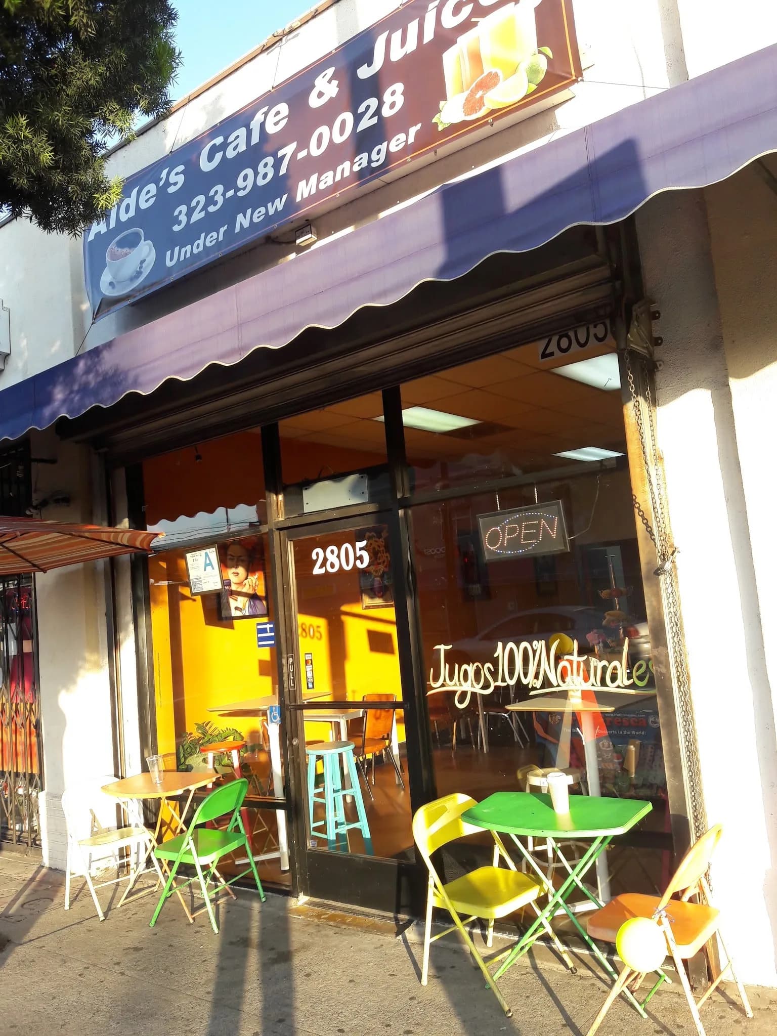 Aide's café and juices in Los Angeles, specialty coffee cafe