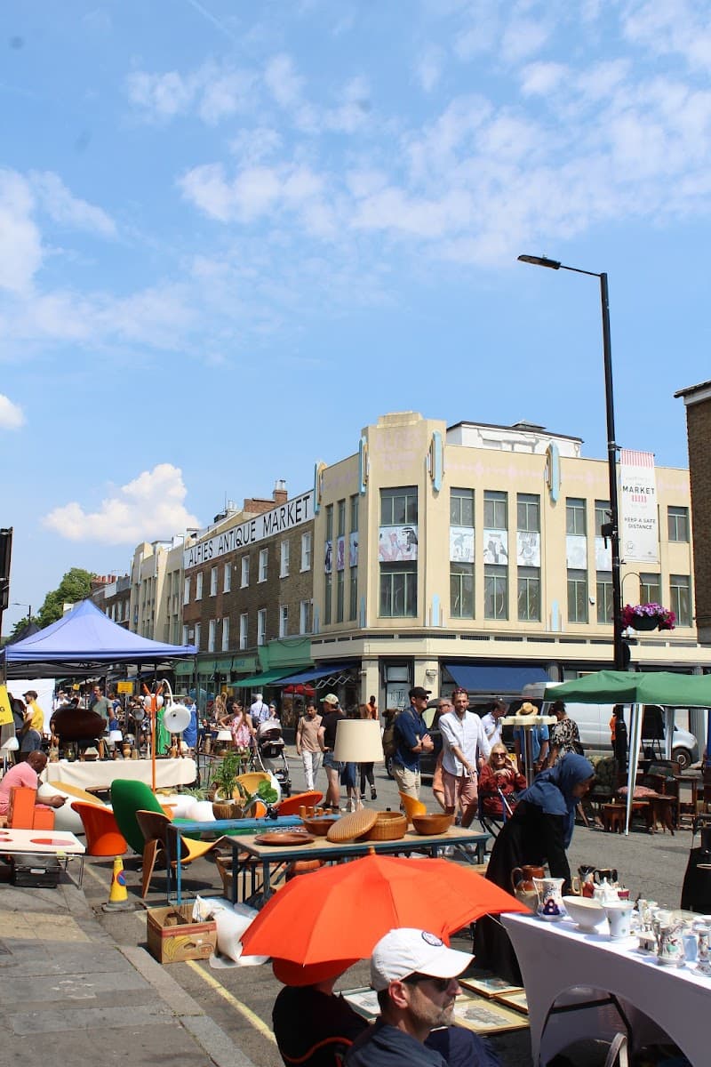 Alfies Antique Market in London, specialty coffee cafe