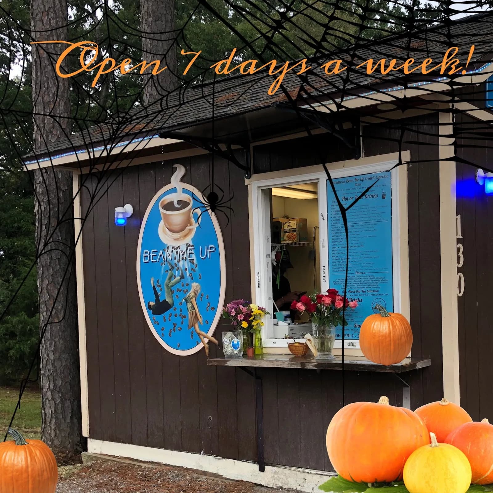 Bean Me Up Drive Thru in Eureka Springs, specialty coffee cafe