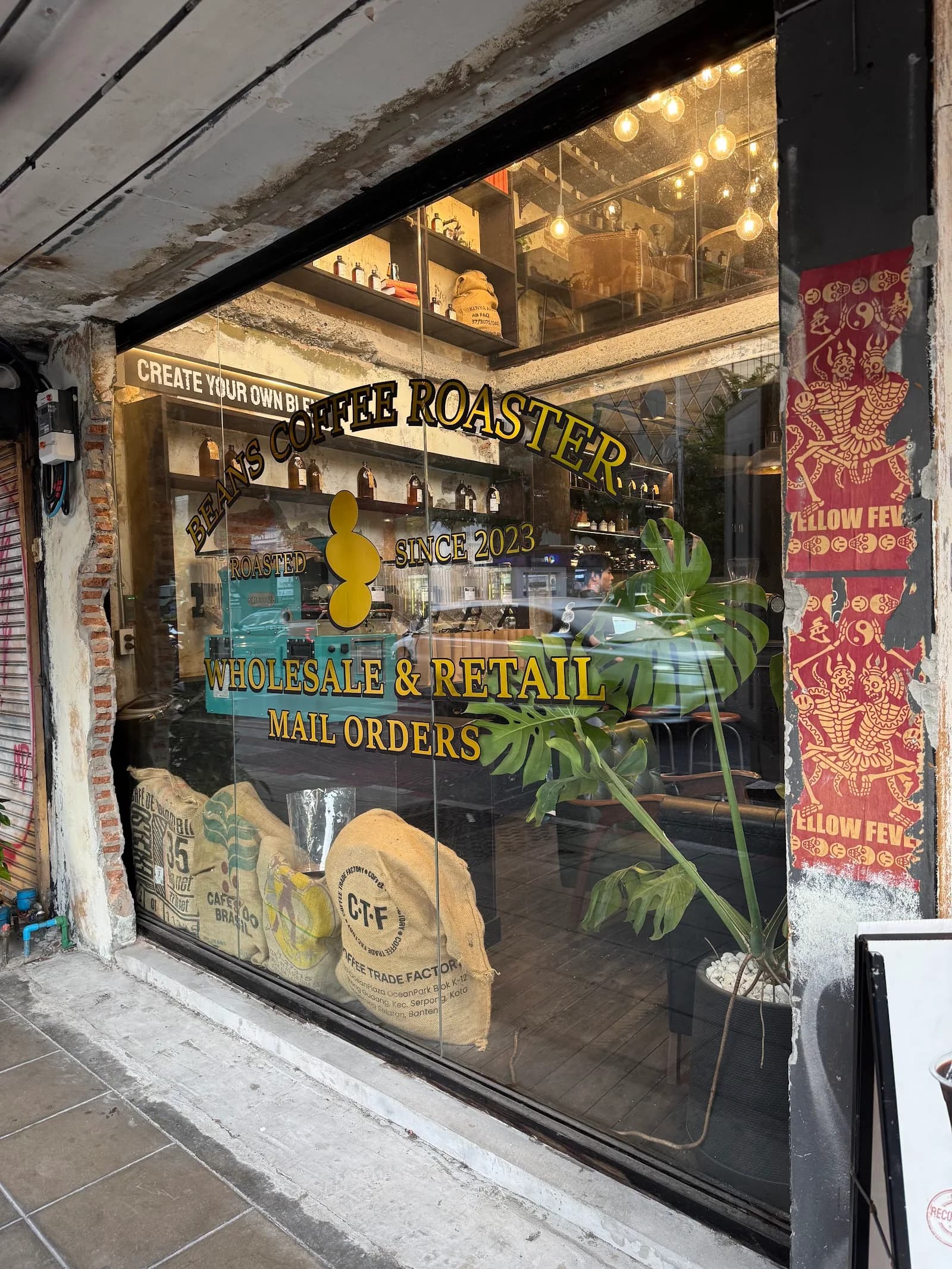 Beans and Green Coffee Shop in Bangkok, specialty coffee cafe