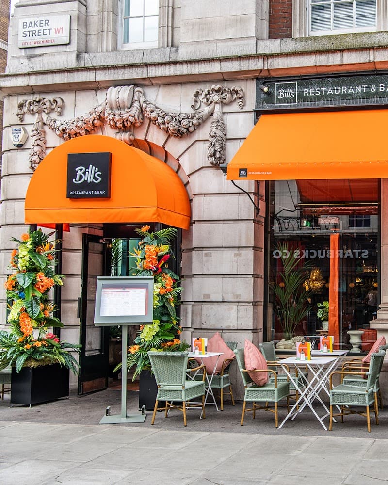Bill's Baker Street Restaurant in London, specialty coffee cafe
