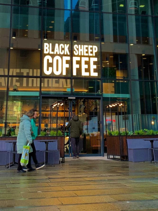 Black Sheep Coffee - St Peter's Square in Manchester, specialty coffee cafe
