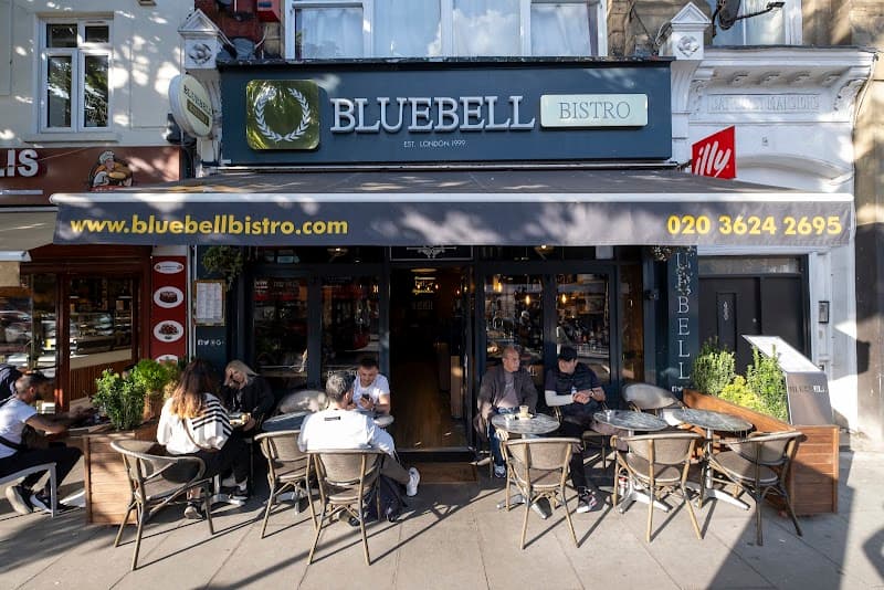 Bluebell Bistro in London, specialty coffee cafe