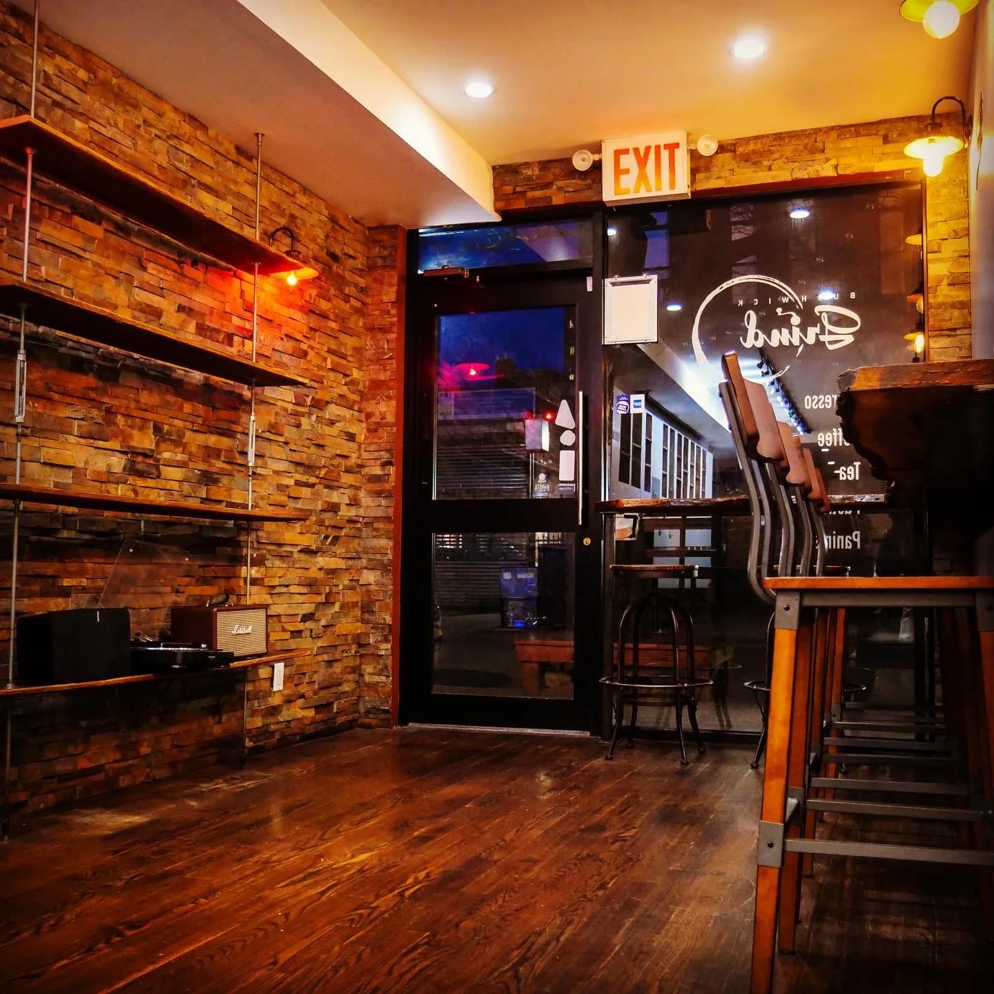 Bushwick Grind Cafe in New York City, specialty coffee cafe