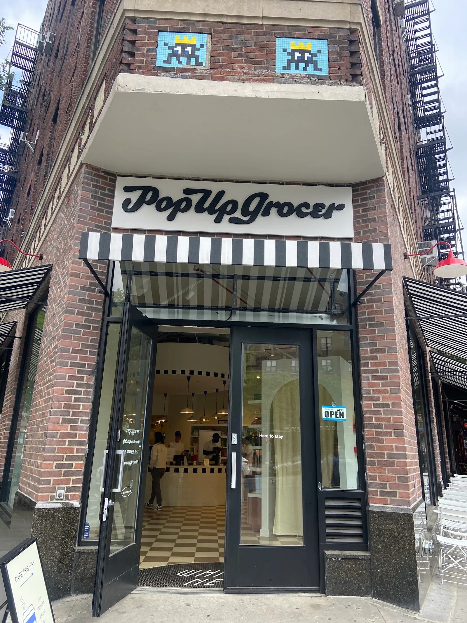 Café at Pop Up Grocer in New York City, specialty coffee cafe