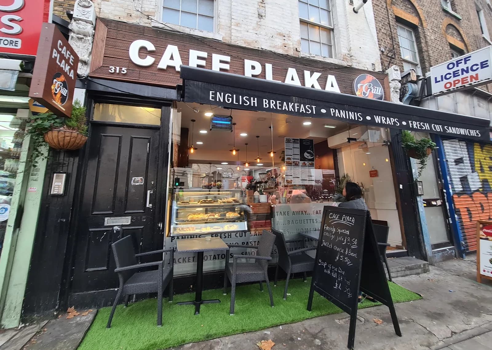 Cafe Plaka in London, specialty coffee cafe