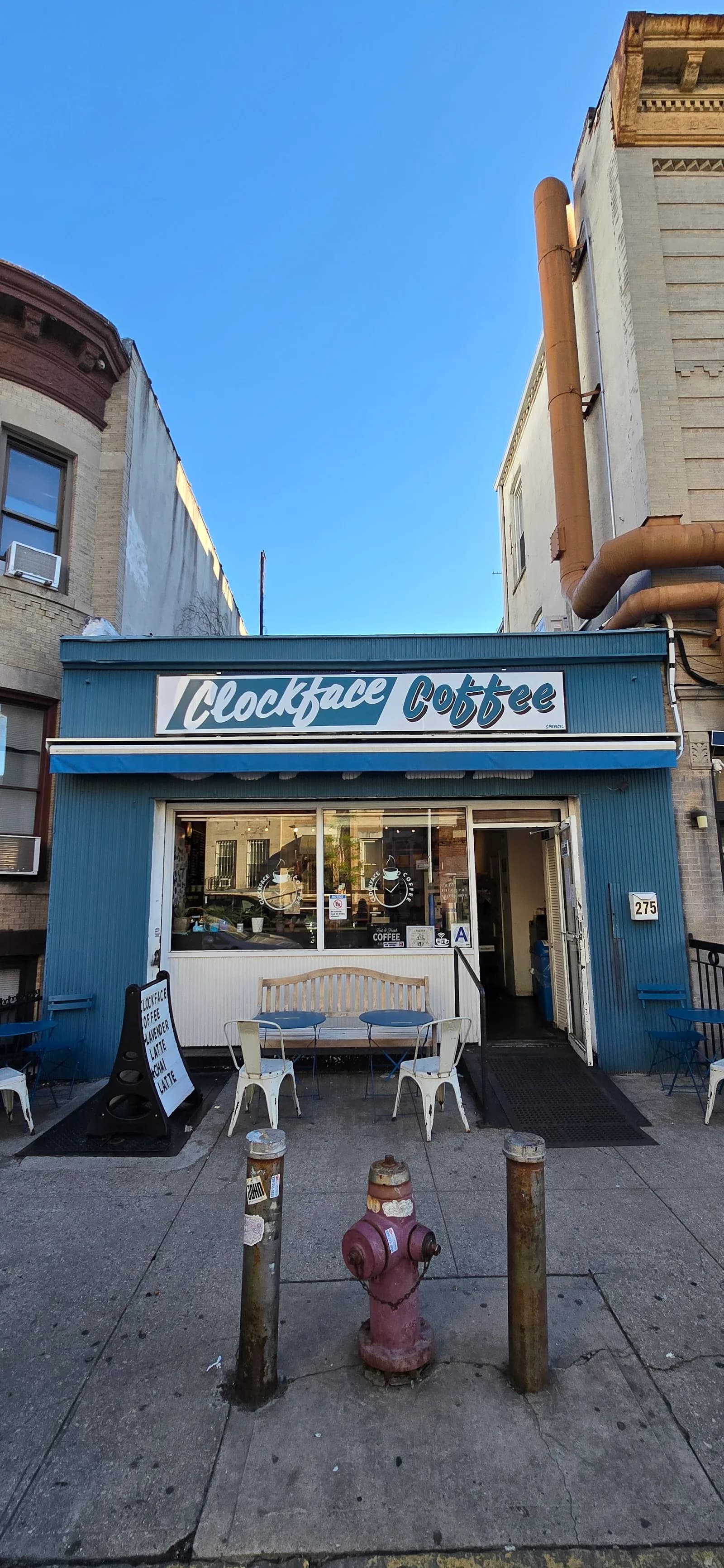 Clockface coffee in New York City, specialty coffee cafe