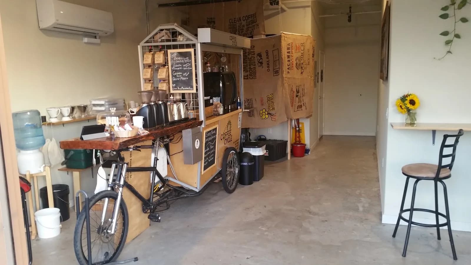 Coffee Cycle Roasting in San Diego, specialty coffee cafe