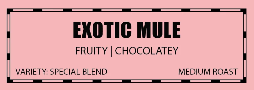 exotic mule, colombia coffee from la mulita coffee