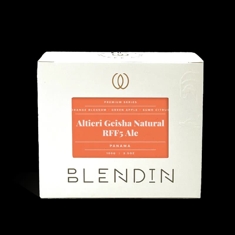 altieri geisha natural rff5 ale, panama coffee from blendin coffee club