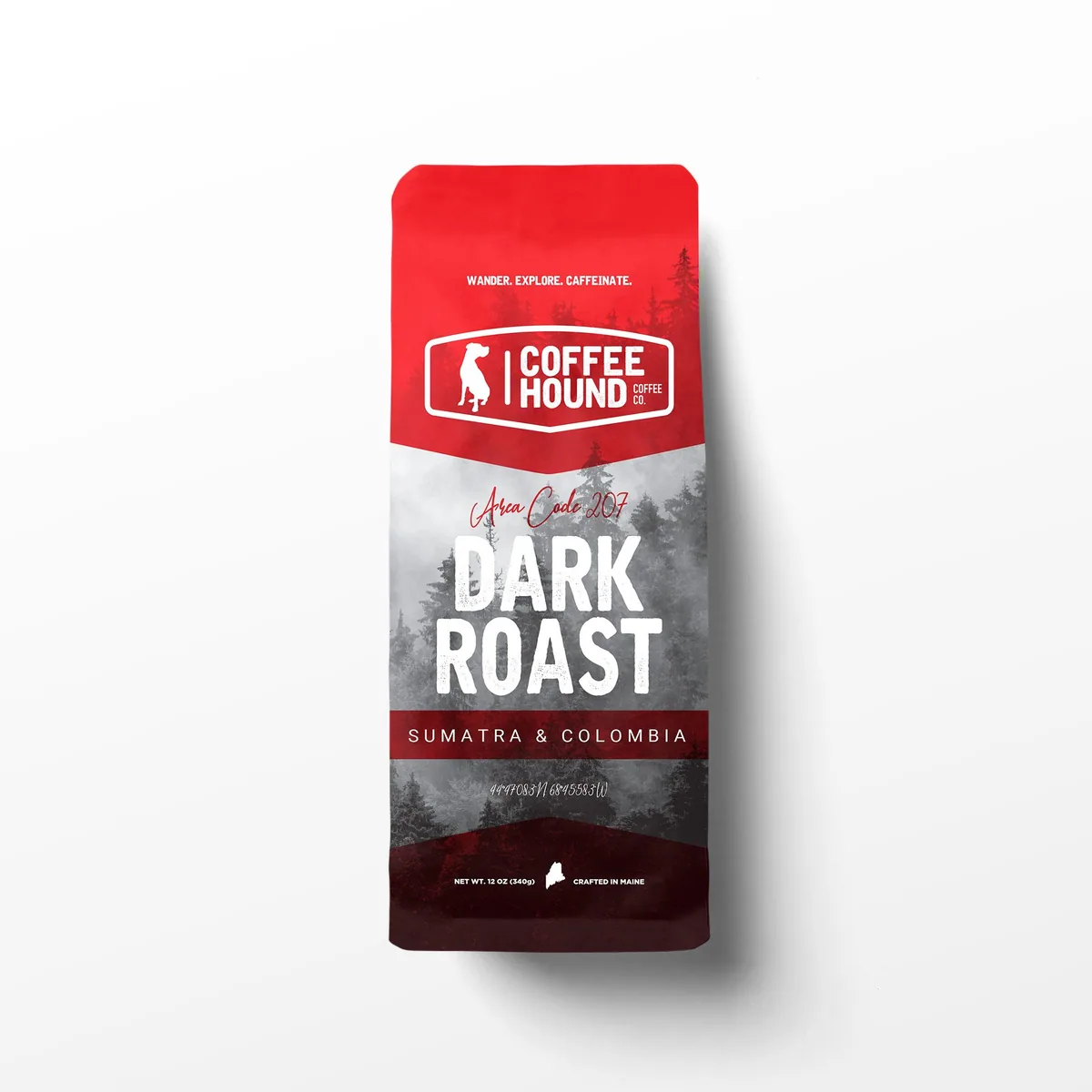 area code 207: dark roast coffee, colombia + indonesia + sumatra coffee from coffee hound coffee co. at the stadium