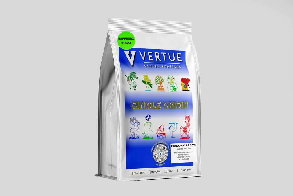 honduras la navi microlot espresso roast, honduras coffee from vertue coffee roasters