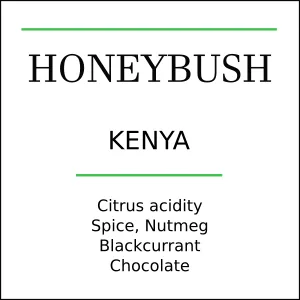 kenya ab honey bush medium roast, kenya coffee from pebble and pine coffee
