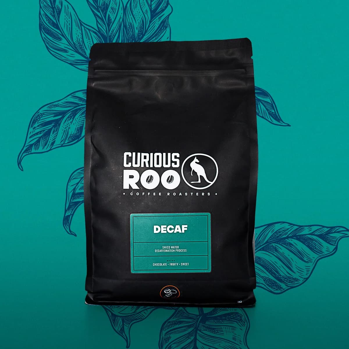 decaf, colombia coffee from curious roo coffee roasters