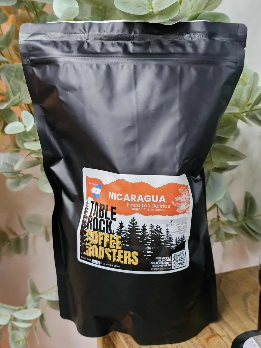 nicaragua finca los delirios | medium roast coffee 2lb bag, nicaragua coffee from table rock coffee roasters