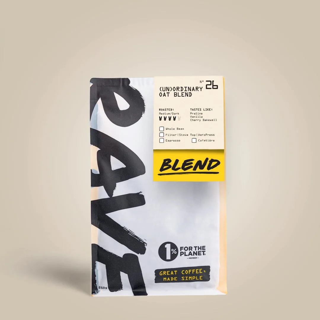 (un)ordinary oat blend nº 26, uganda + colombia + el salvador coffee from rave coffee love lane