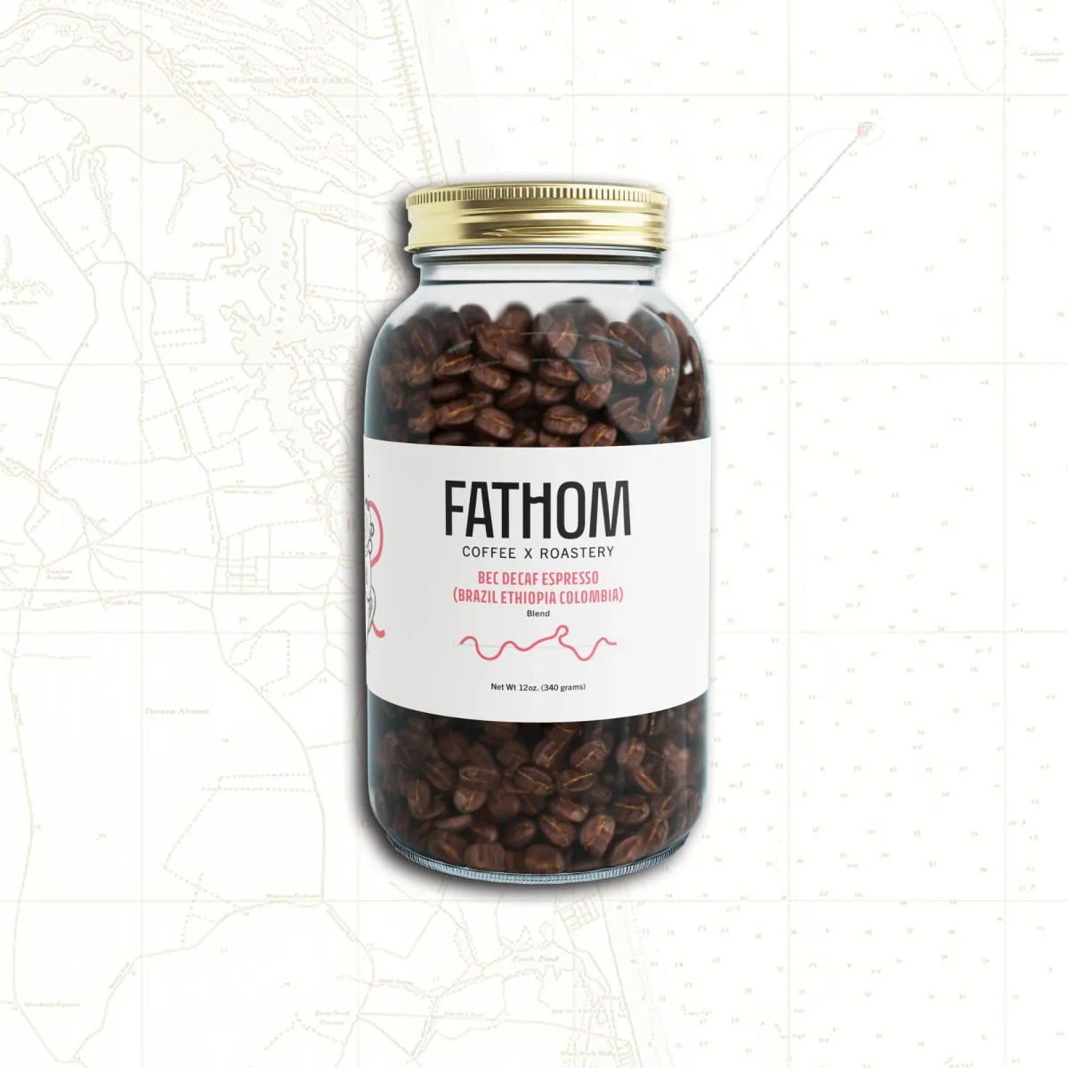 fathom bec decaf espresso, ethiopia + colombia + brazil coffee from fathom coffee