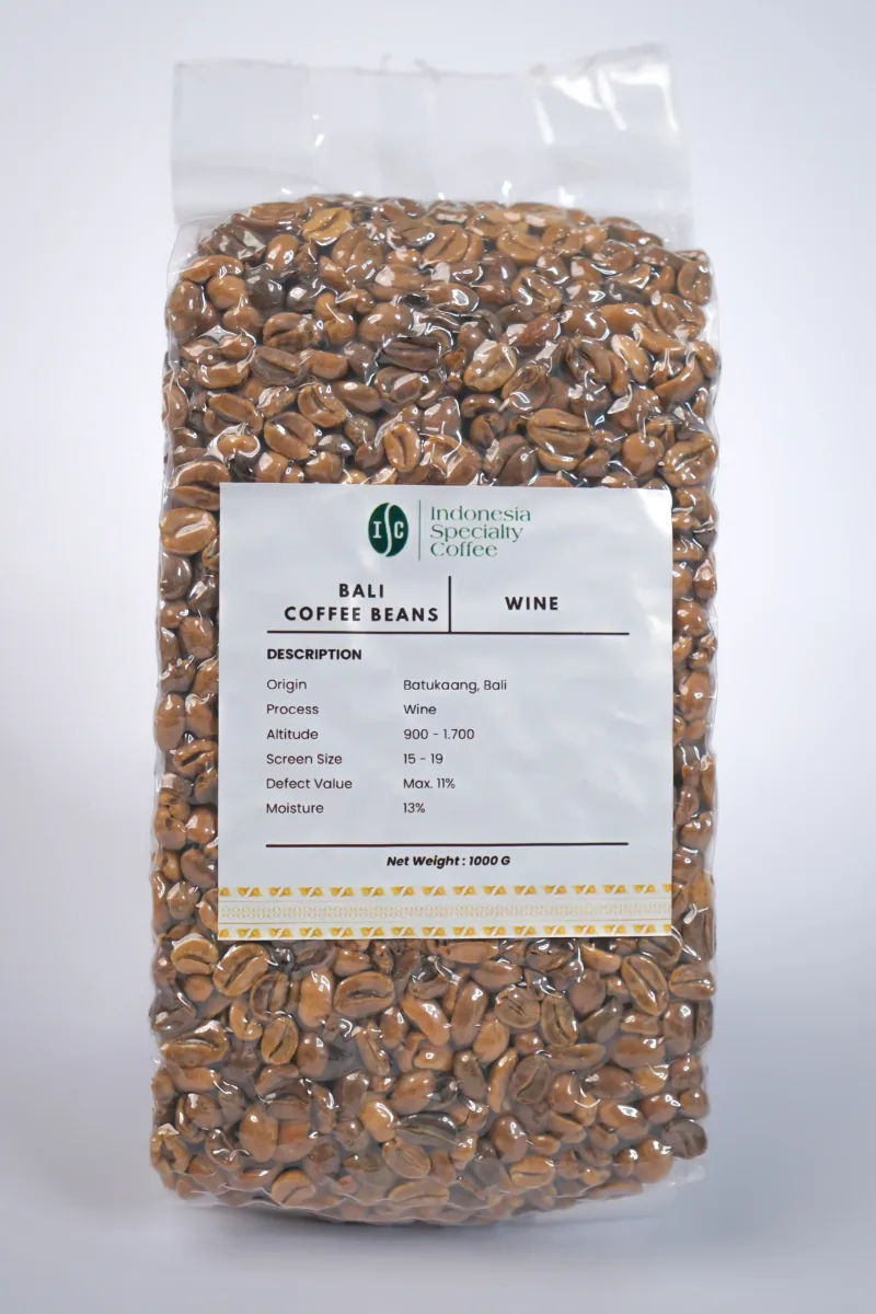 bali wine green coffee beans, indonesia coffee from pt. indonesia specialty coffee