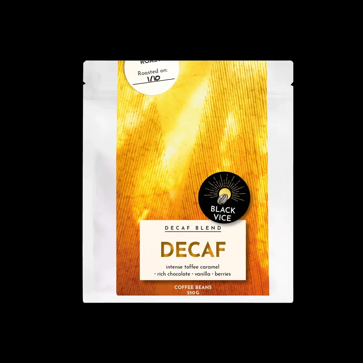 decaf blend, colombia coffee from black vice coffee roasters