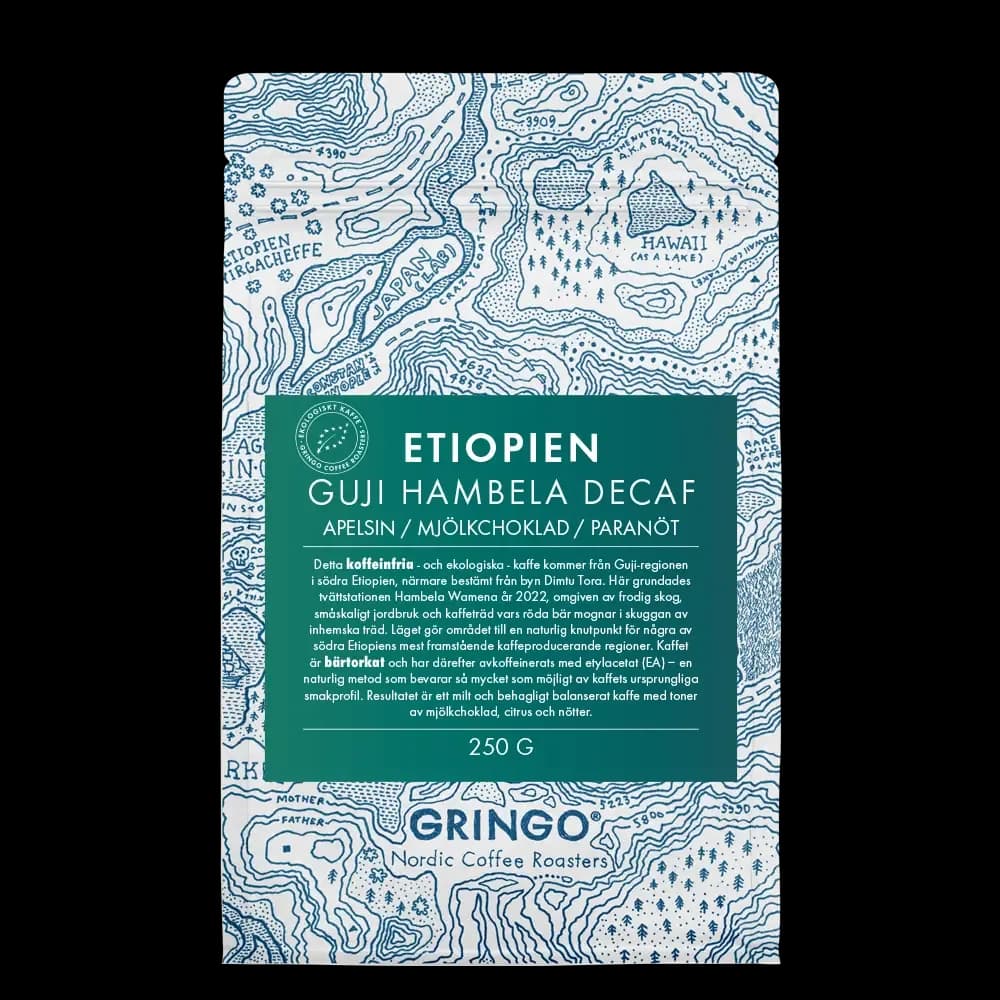 etiopien guji hambela decaf, ethiopia coffee from gringo nordic coffee roasters