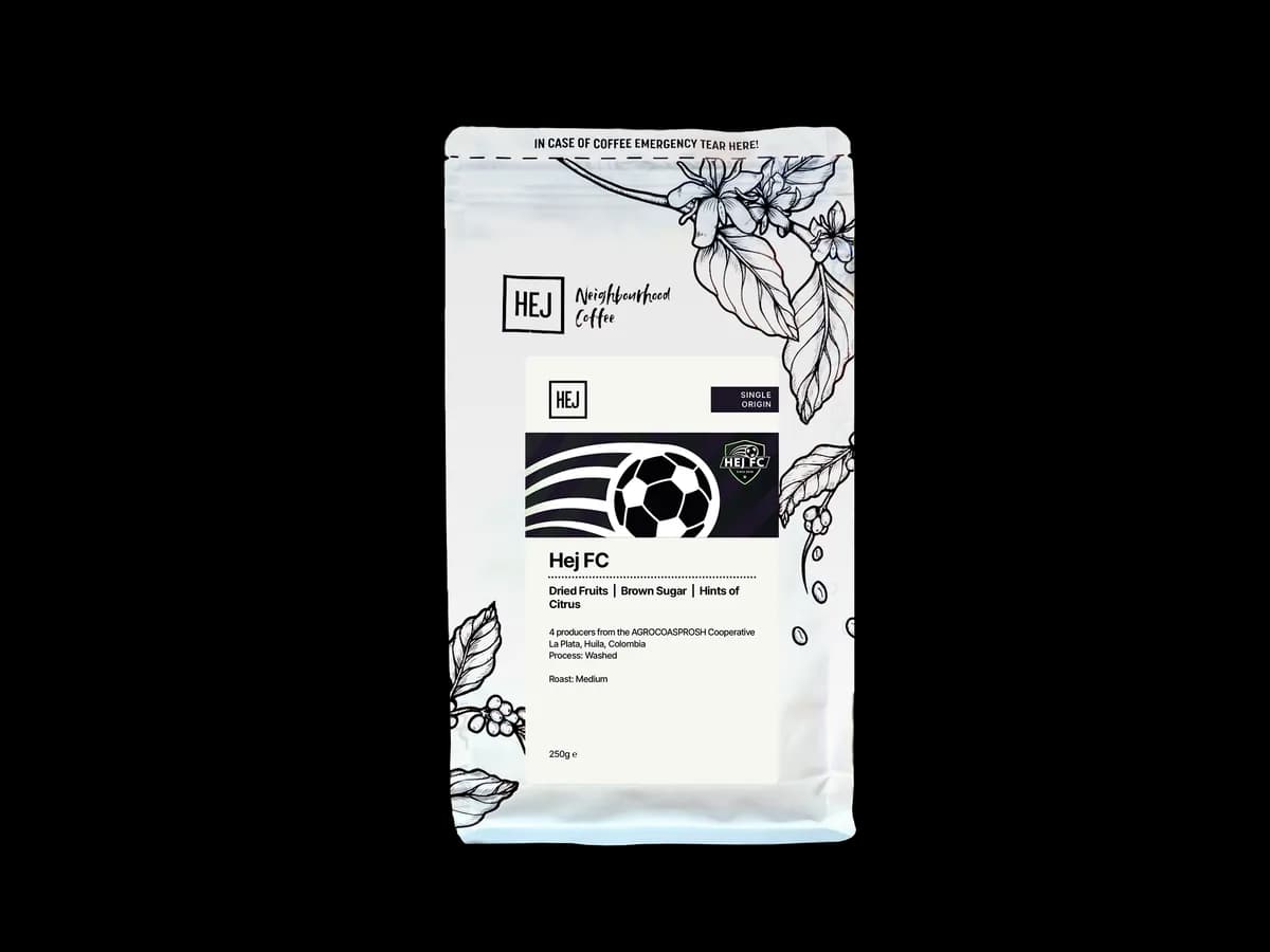 hej fc, colombia coffee from hej roastery and coffee house