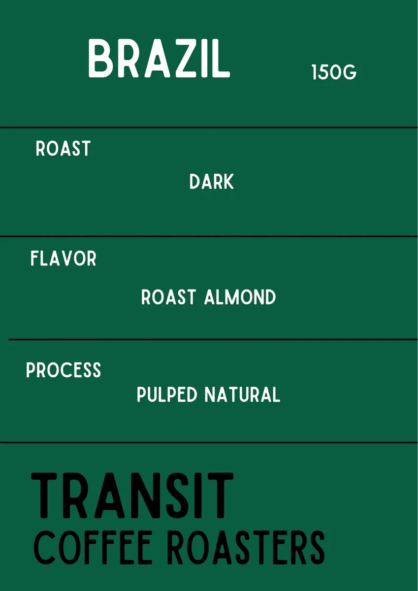 brazil ブラジル 深煎150g, brazil coffee from transit coffee roasters