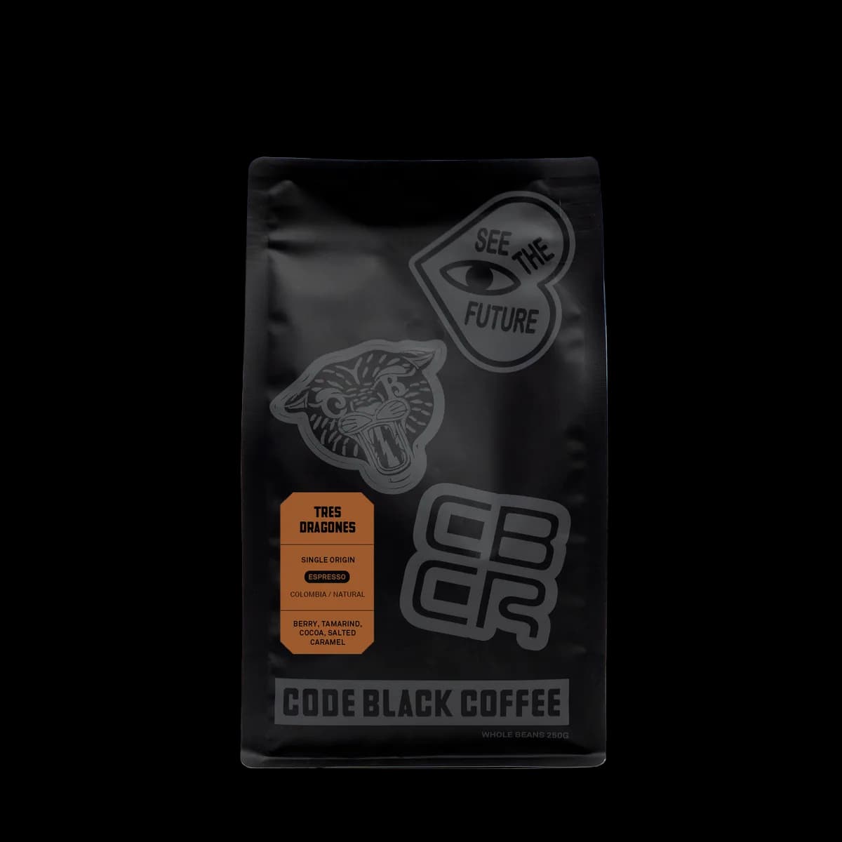 colombia tres dragones espresso - single origin, colombia coffee from code black