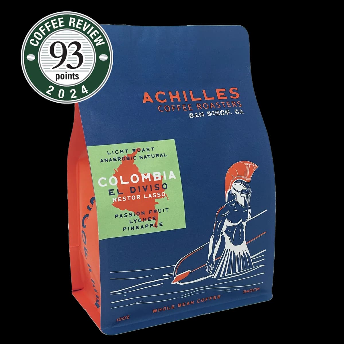 nestor lasso el diviso chiroso, colombia coffee from achilles coffee solana beach