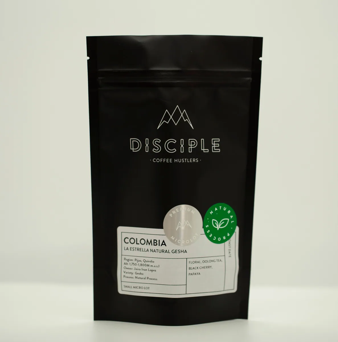 colombia - la estrella gesha / natural (reserve range), colombia coffee from disciple roasters