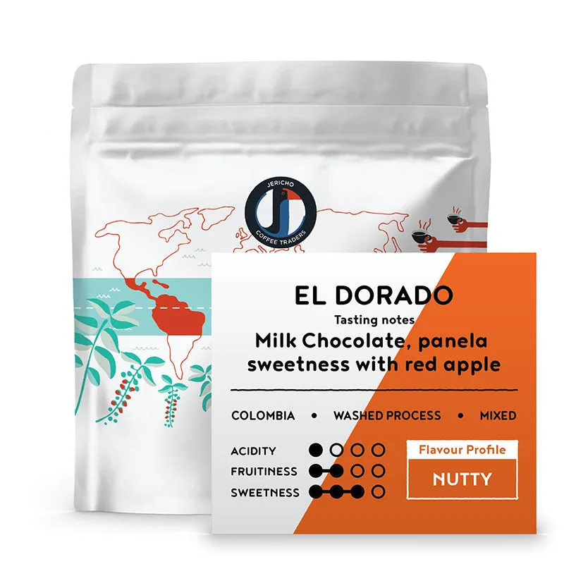 el dorado - colombia, colombia coffee from jericho coffee traders roastery