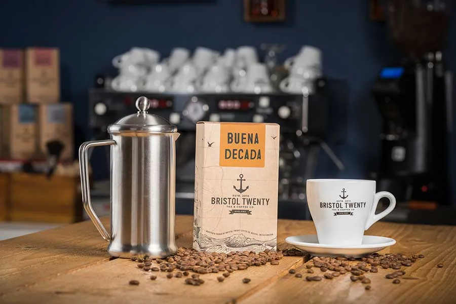buena decada, ethiopia + brazil + el salvador coffee from bristol twenty coffee company ltd