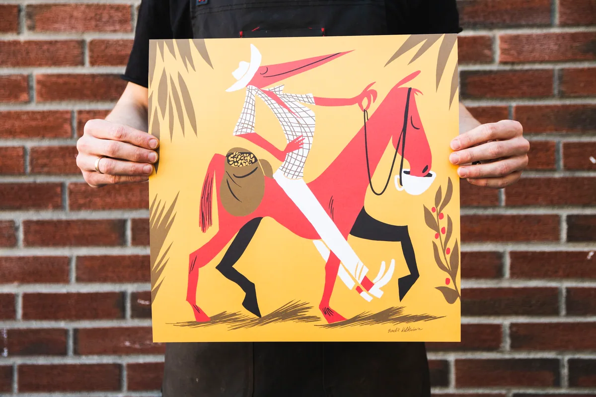 fuglen poster - colombia 40x40, colombia coffee from fuglen coffee roasters