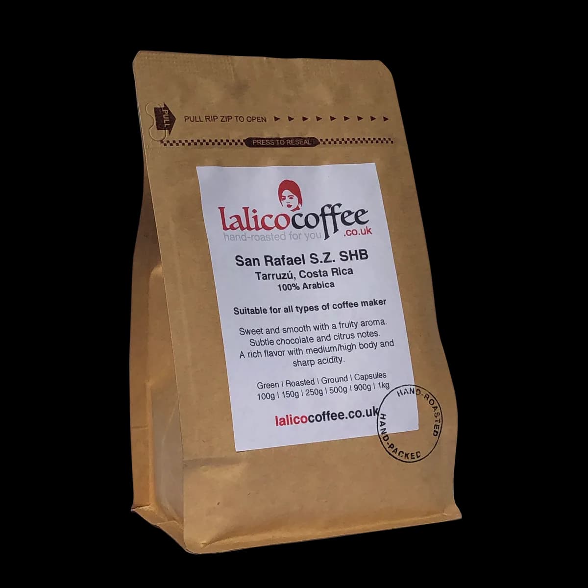 costa rica shb tarrazu san rafael, costa rica coffee from lalico coffee