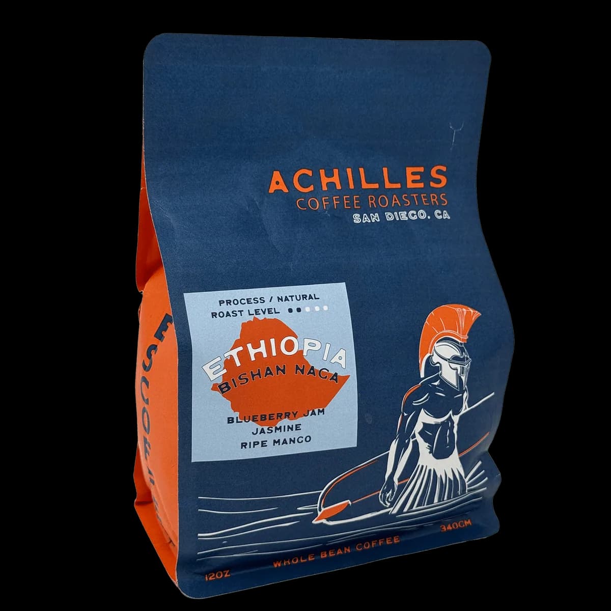 ethiopia bishan naga natural process single origin coffee, ethiopia coffee from achilles coffee solana beach