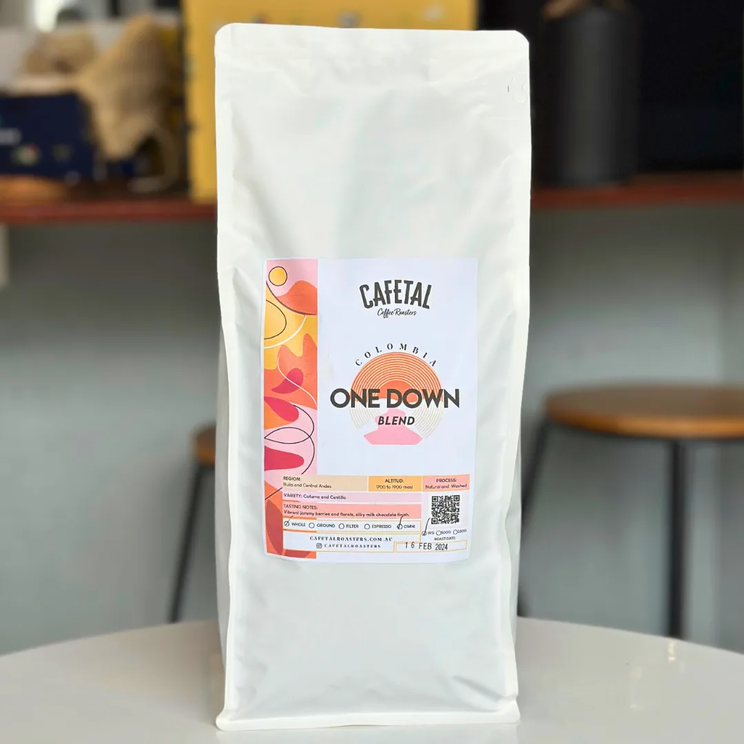 one down blend, colombia coffee from cafetal coffee roasters