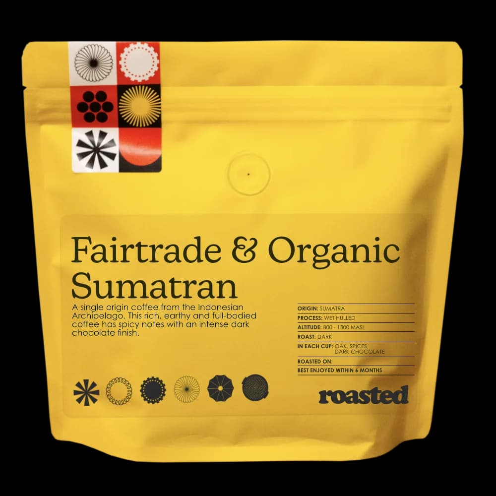 fairtrade organic sumatran, indonesia + sumatra coffee from roasted coffee limited