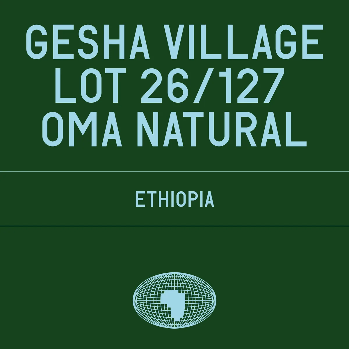 gesha village - lot 26/127 oma natural, ethiopia coffee from datura