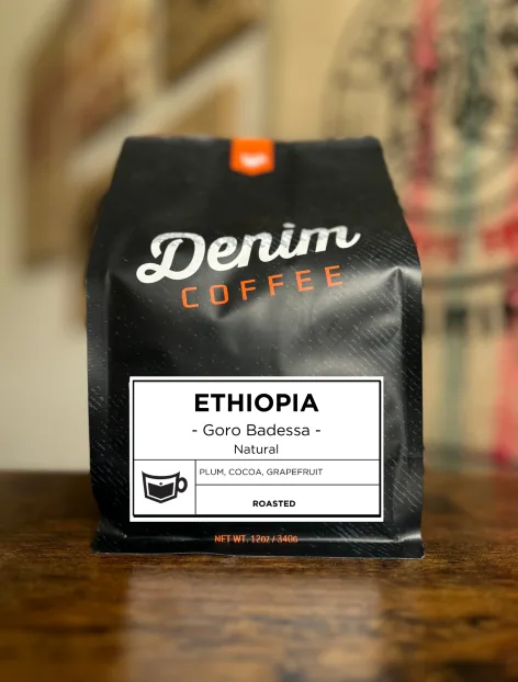 ethiopia goro badessa, ethiopia coffee from denim coffee