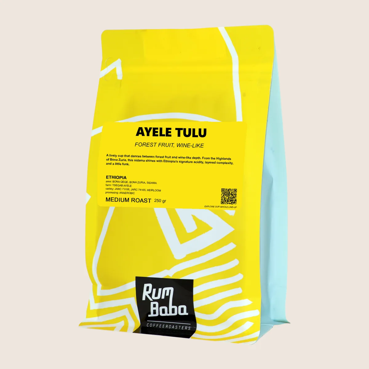 ethiopia ayele tulu, ethiopia coffee from rum baba coffeeroasters shop & brew-bar east