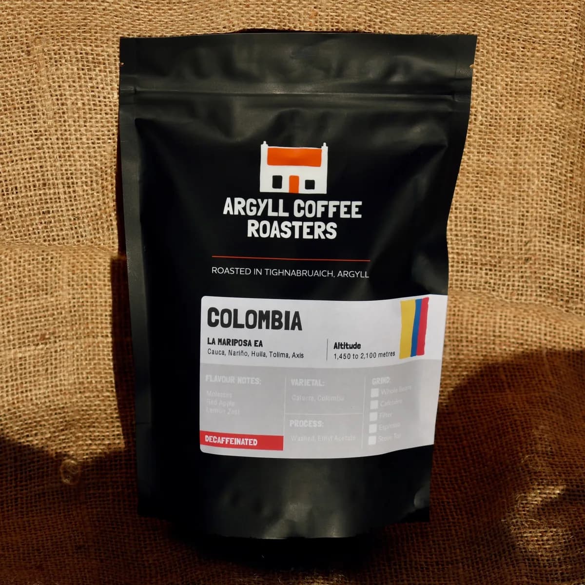 colombia la mariposa sugarcane ea decaf, colombia coffee from argyll coffee roasters