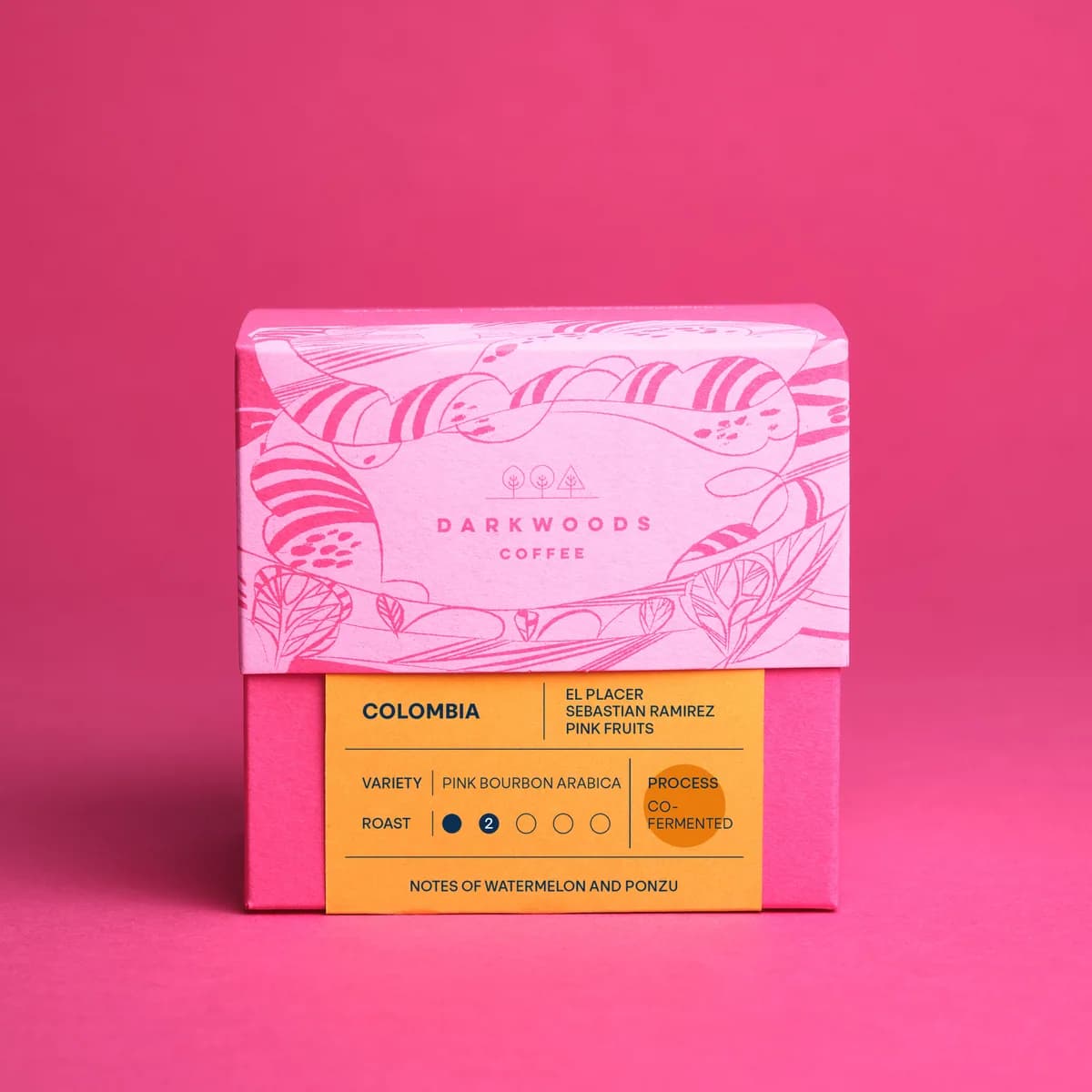 colombia el placer pink fruits, colombia coffee from dark woods coffee ltd