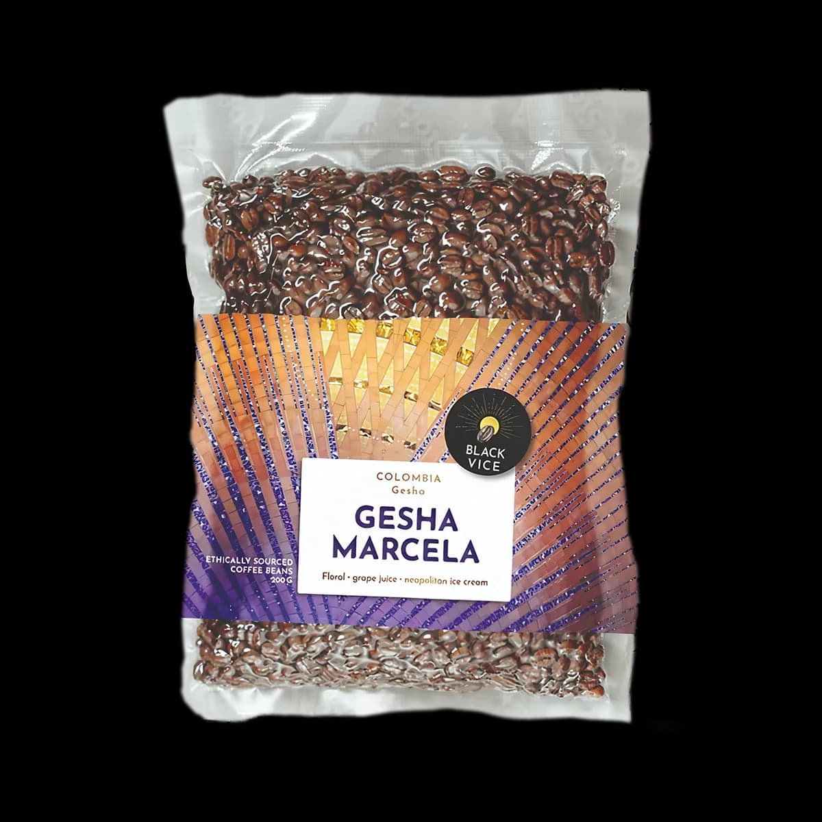 gesha marcela colombia natural, colombia coffee from black vice coffee roasters