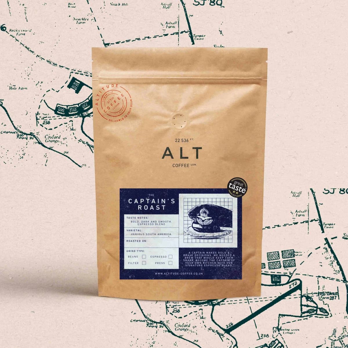 the captain’s roast - espresso blend, colombia + brazil coffee from altitude coffee london