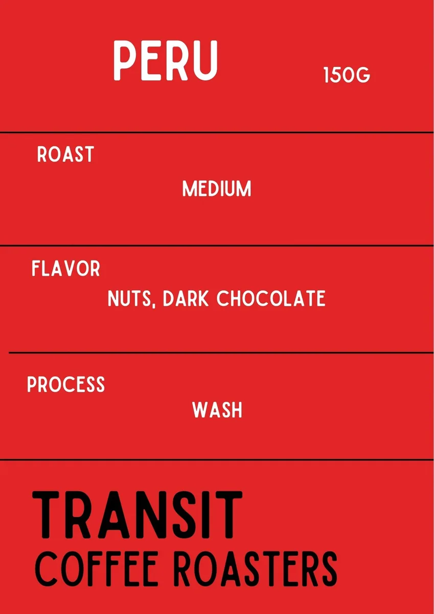 peru ペルー(中煎) 150g, peru coffee from transit coffee roasters
