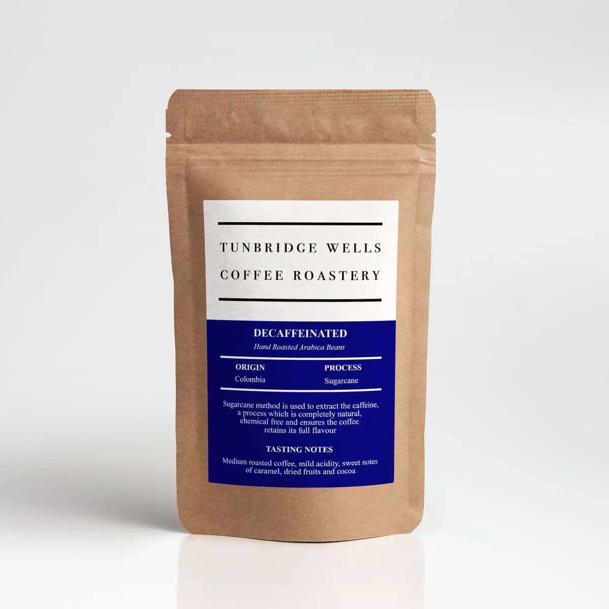 colombian decaffeinated, colombia coffee from tunbridge wells coffee roastery