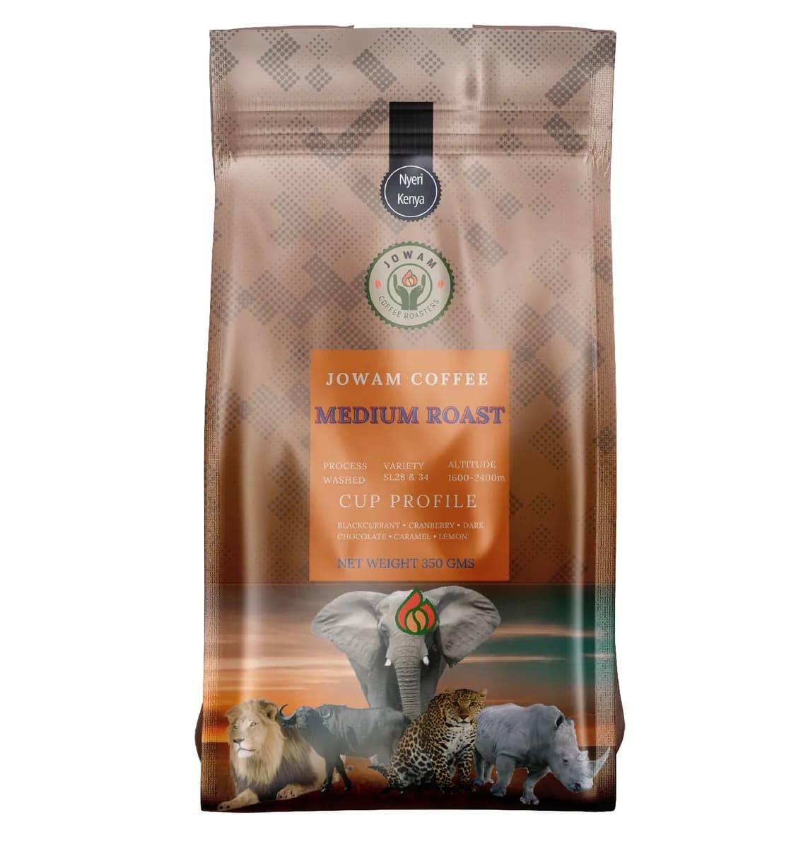 nyeri medium roast – 350g, kenya coffee from jowam coffee roasters