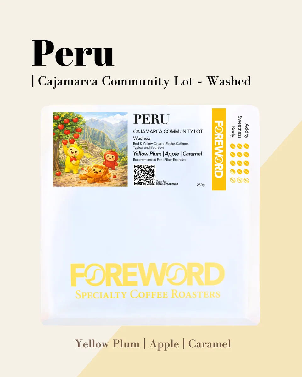 peru cajamarca community lot - washed, peru coffee from foreword specialty coffee roasters