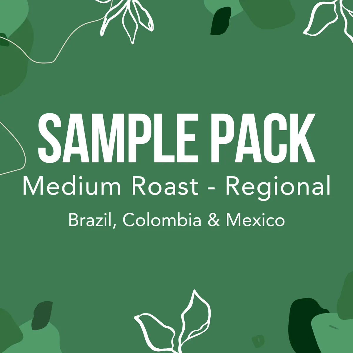 sample tasting pack - medium roast origins, colombia + brazil coffee from excelso coffee
